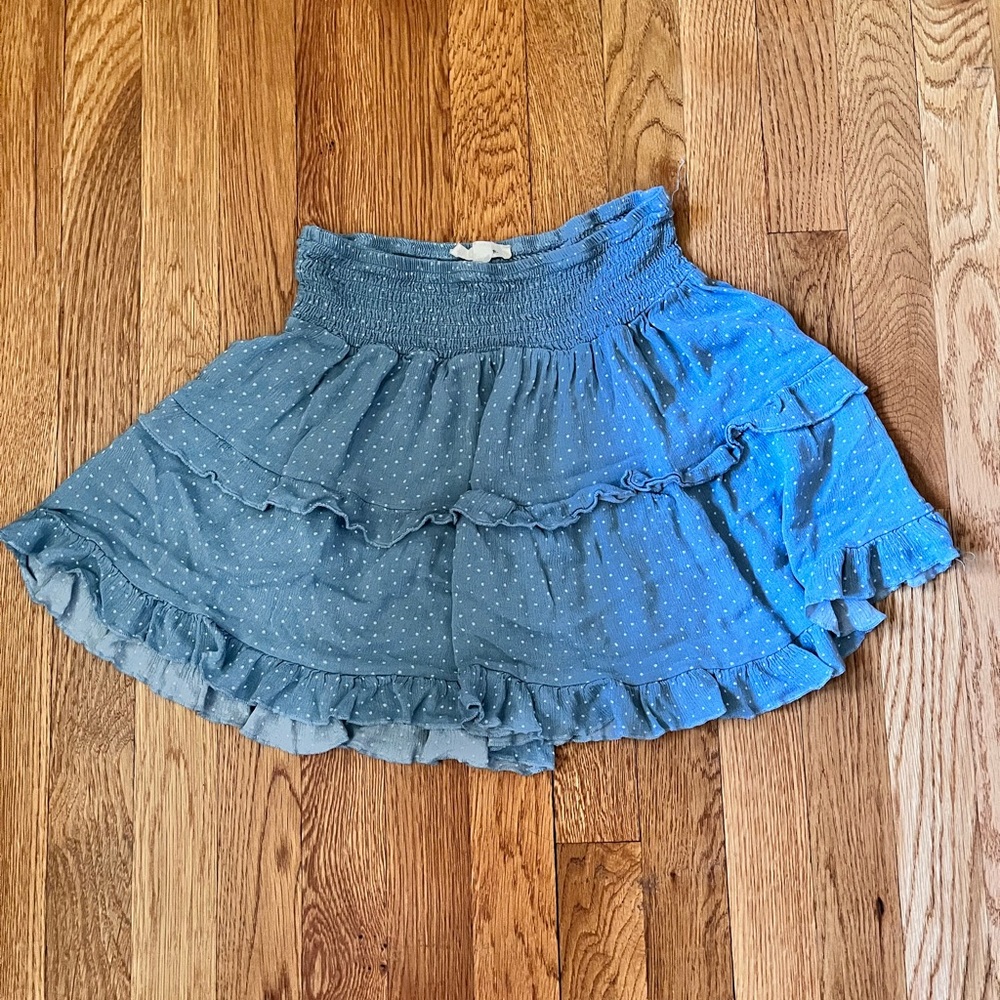 L.A Hearts blue ruffled skirt